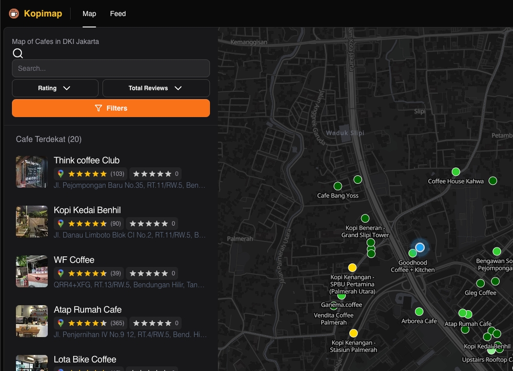 img of Kopimap: Building a Specialized Cafe Finder for Jakarta